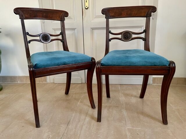 Pair of mahogany chairs XIXth century