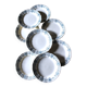 A set of 8 flat plates Terre de Fer Bleu Verdun HBC.