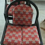 Vintage Argos armchair pair – Baumann – stained beech wood