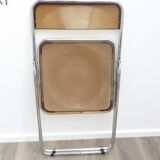 2 chairs folding plexiglass smoked