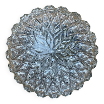 Vintage round wall light fixture in glass, 19 cm.