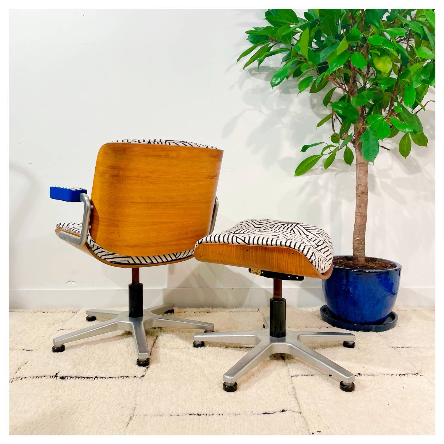 Martin Stoll lounge chair with footrest