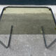 Series of 3 metal and glass nesting tables Space age