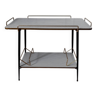 Desserte vintage à motif damiers