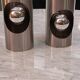 Paire d'appliques en inox brossé