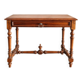 Table-bureau Noyer Massif Style Louis XIII XIXe siècle