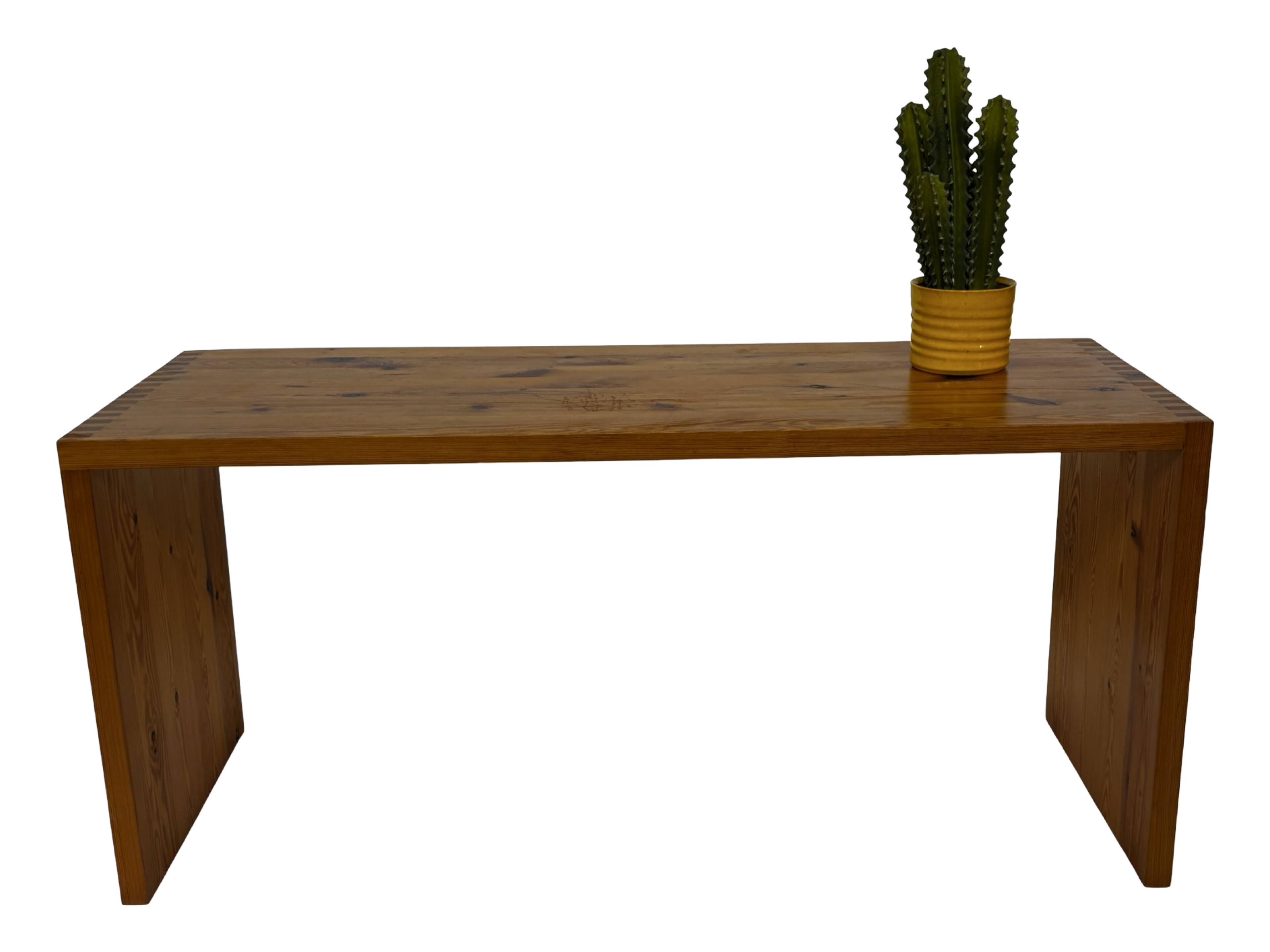 Table d'appoint vintage Ate Van Apeldoorn, pin, années 1970