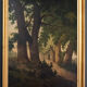 Oil on canvas undergrowth scene early twentieth century