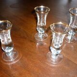 4 verres à pied de bistrot