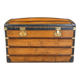 19th Century Domed Travel Trunk – Wood, Brass, Leather – Restored
