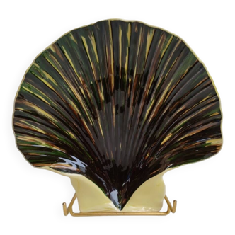 Saint Clément earthenware scallop dish, 1950s.