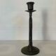 Brutalist black cast iron fish candle holder