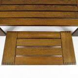 Set of 2 “dovetailed” coffee tables, 1970s