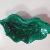 empty cup pocket leaf slip green ceramic vallauris made in france