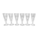 Set of 6 champagne flutes