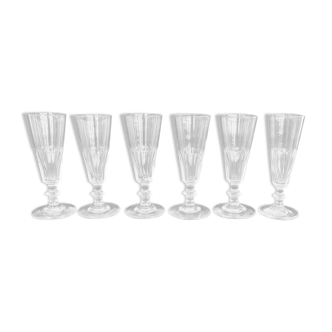 Set of 6 champagne flutes