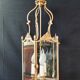 Lantern 3 lights bronze and brass