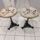 Pair of gueridon tables from Parisian bistro 1900s