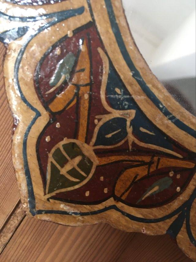 Mirror painted wooden flower 24cm