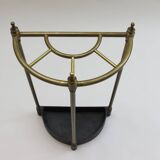 Support pour parapluie laiton et fonte demi lune