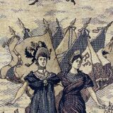 Antique tapestry, maritime allegory