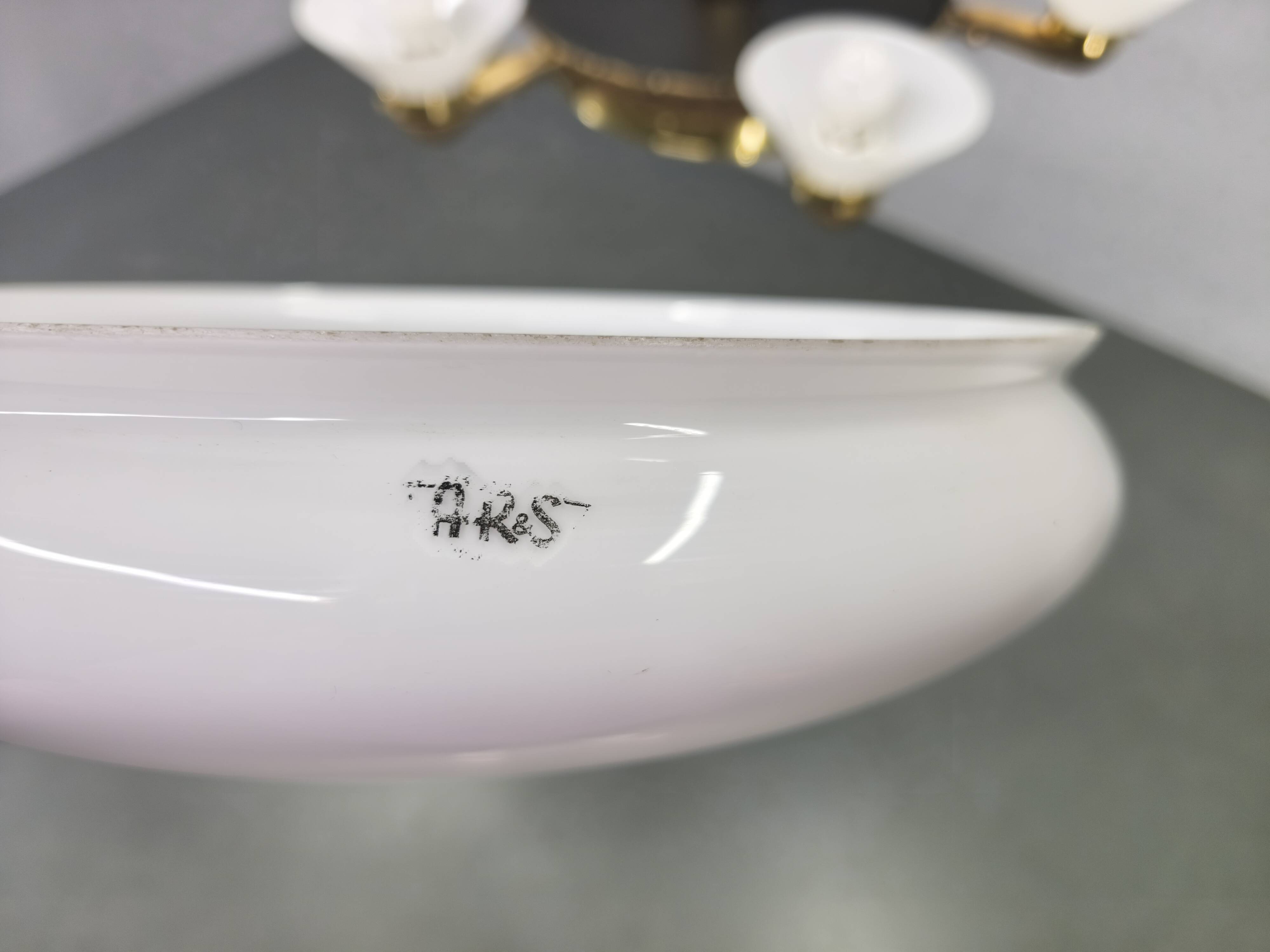 Art Deco chandelier with glass shade, Czechoslovakia, 1930s