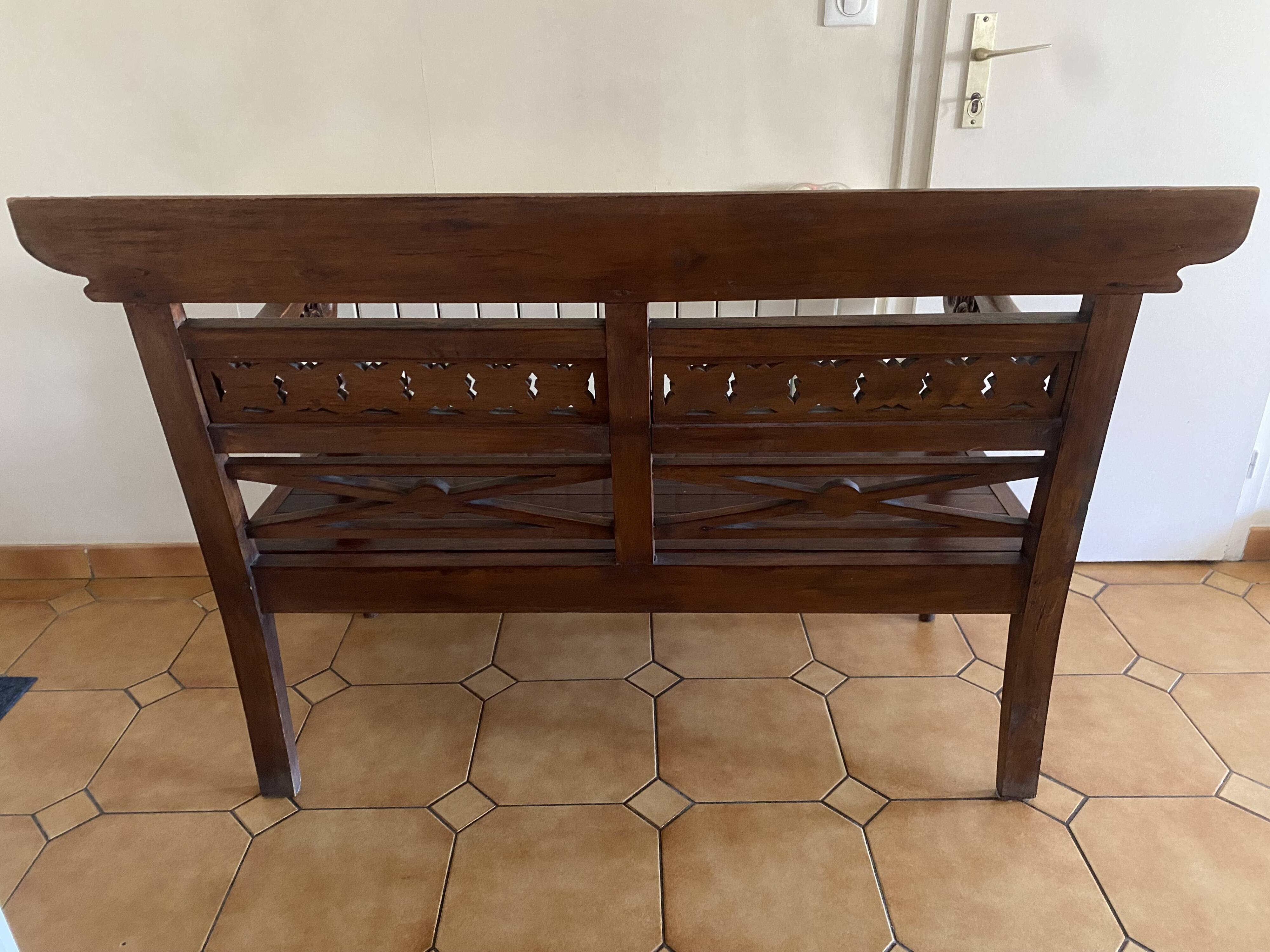 Indonesian wooden bench