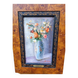Colorful Flower Bouquet Oil on Canvas Still LIfe