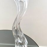 Old candlestick candlestick 1.3 kg bohemian crystal old antique glass
