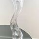 Ancien chandelier bougeoir 1,3 kg cristal de bohème ancien verre antique