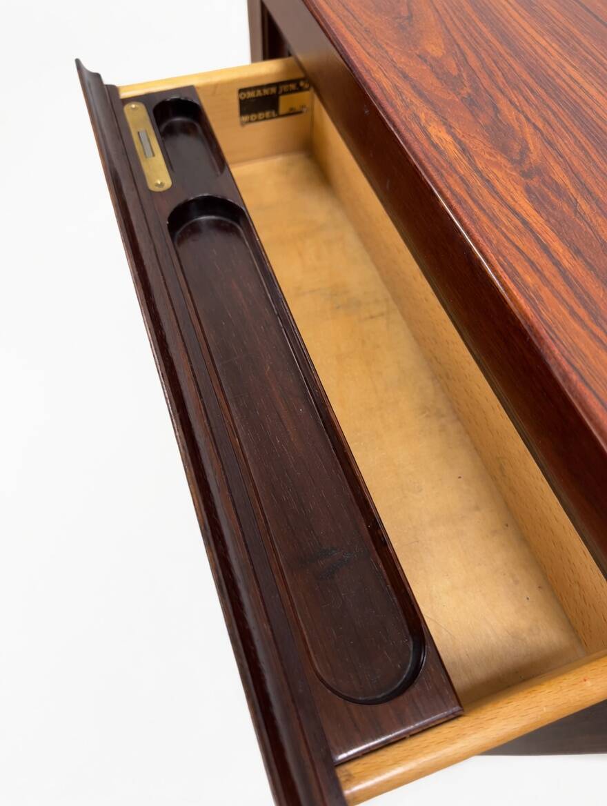 Gunni Omann Model 77 Rosewood Desk, 1960s.