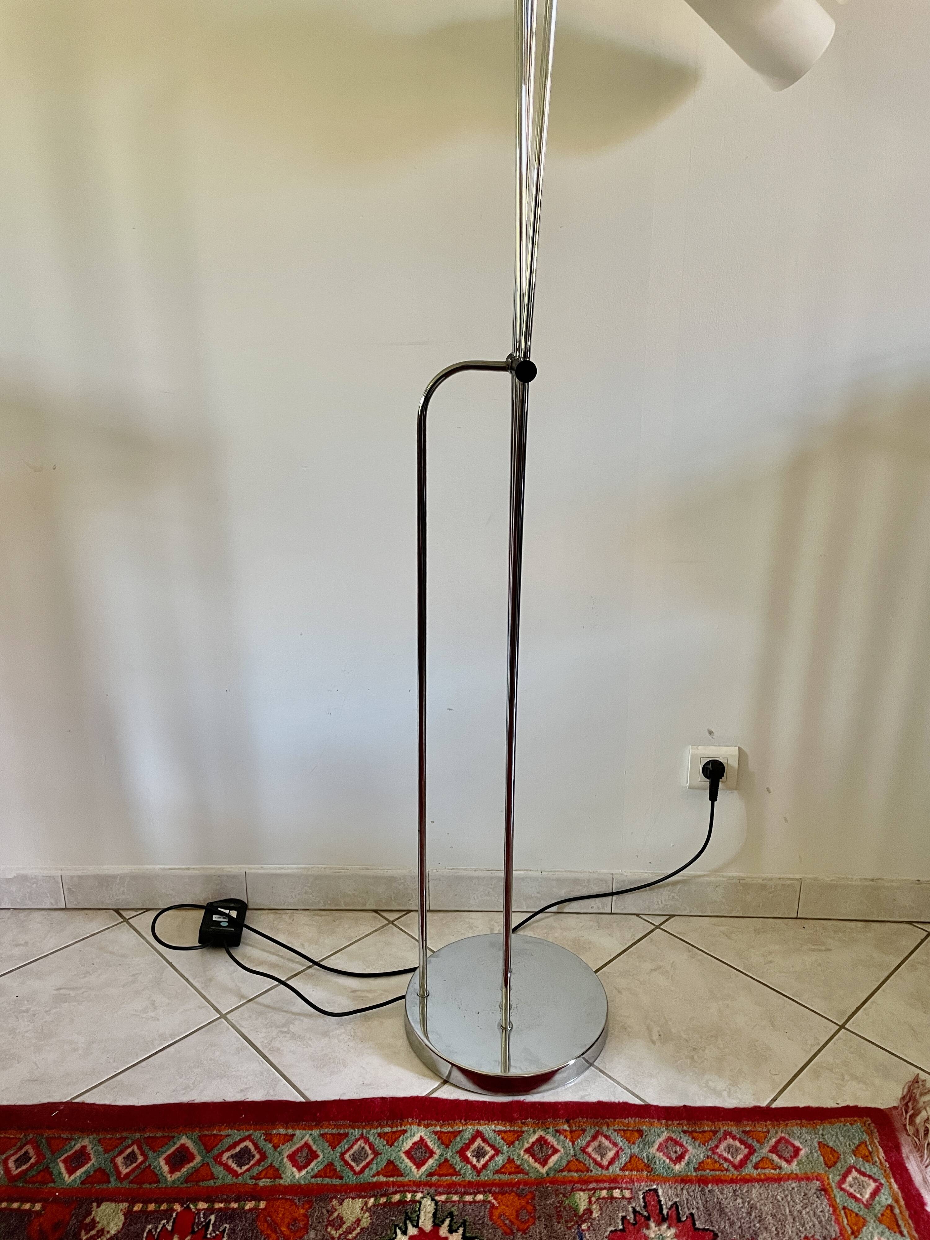 1970s chrome designer floor lamp
