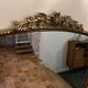 Large gilded mirror with pediment