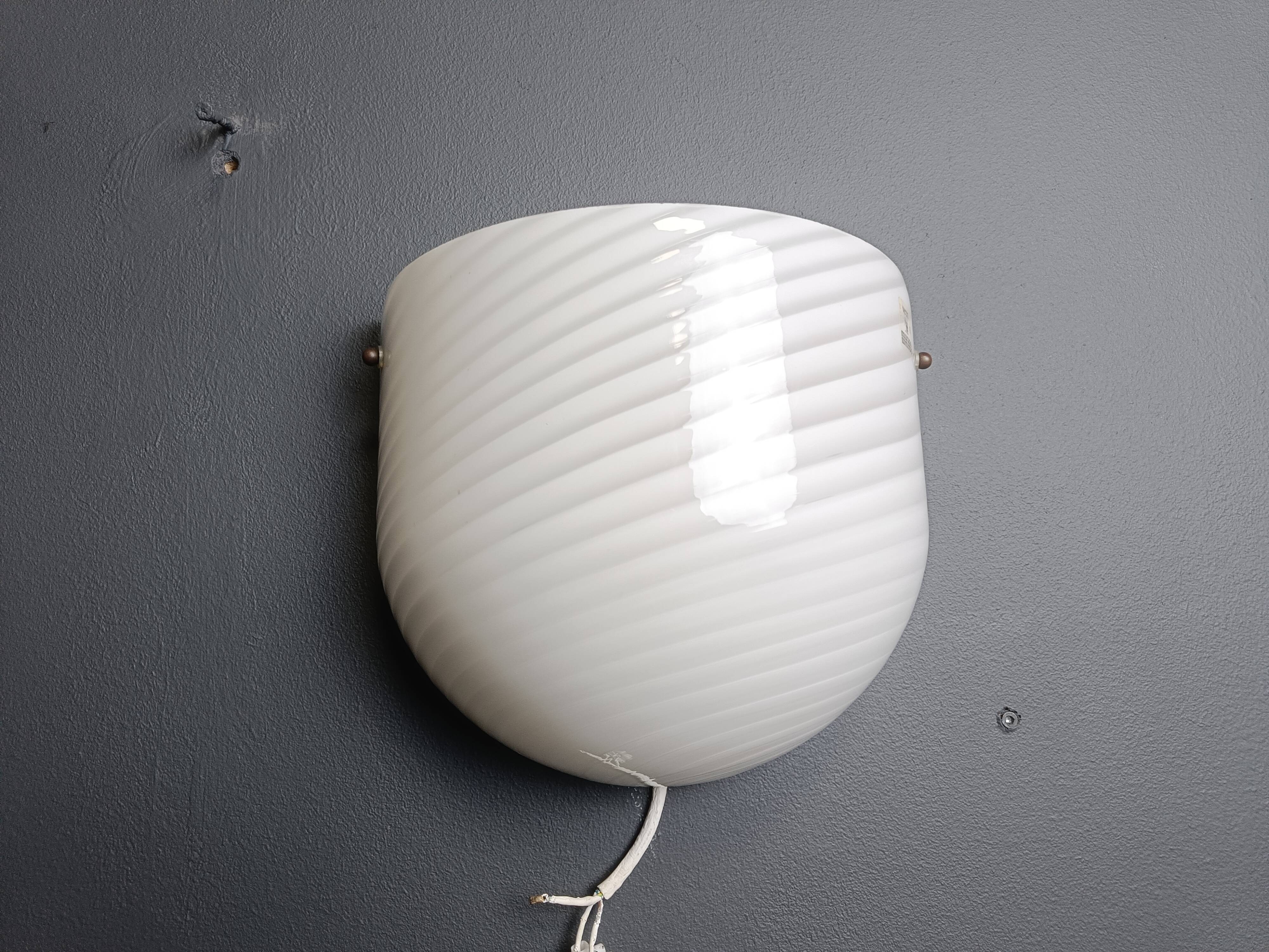 Murano Swirl Glass Sconce by VM-Vetri, Italy, 1970s