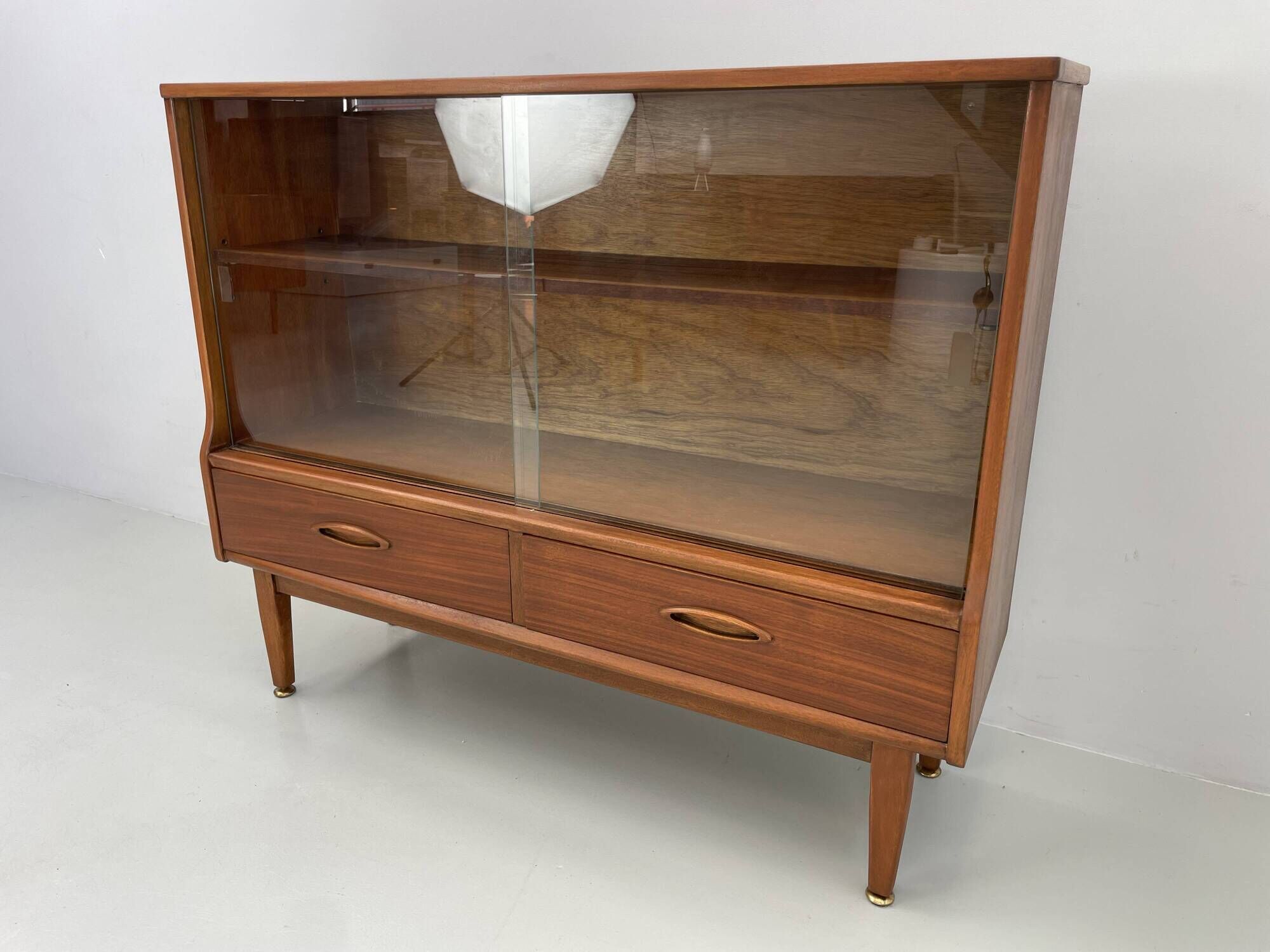 Vintage Jentique small wall unit/display cabinet from the 1960s made of teak