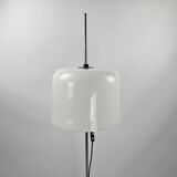 Vintage floor lamp with plastic shade, height adjustable