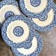 6 blue ironstone dinner plates from Gien