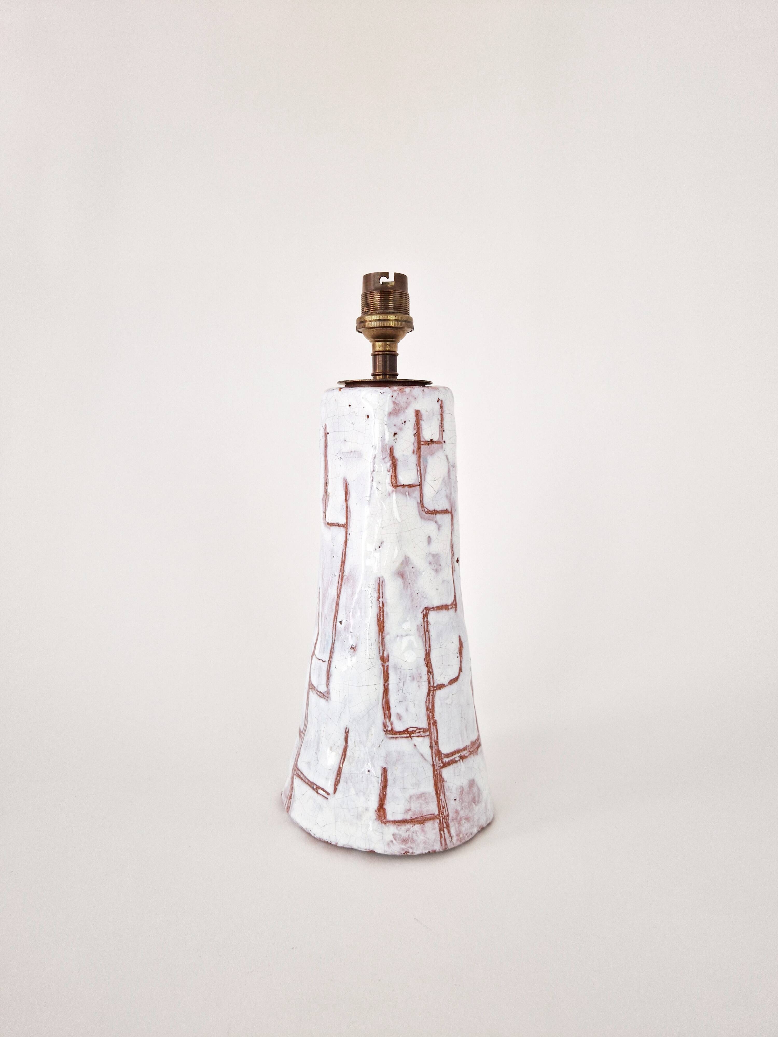 Vintage ceramic lamp foot 1960