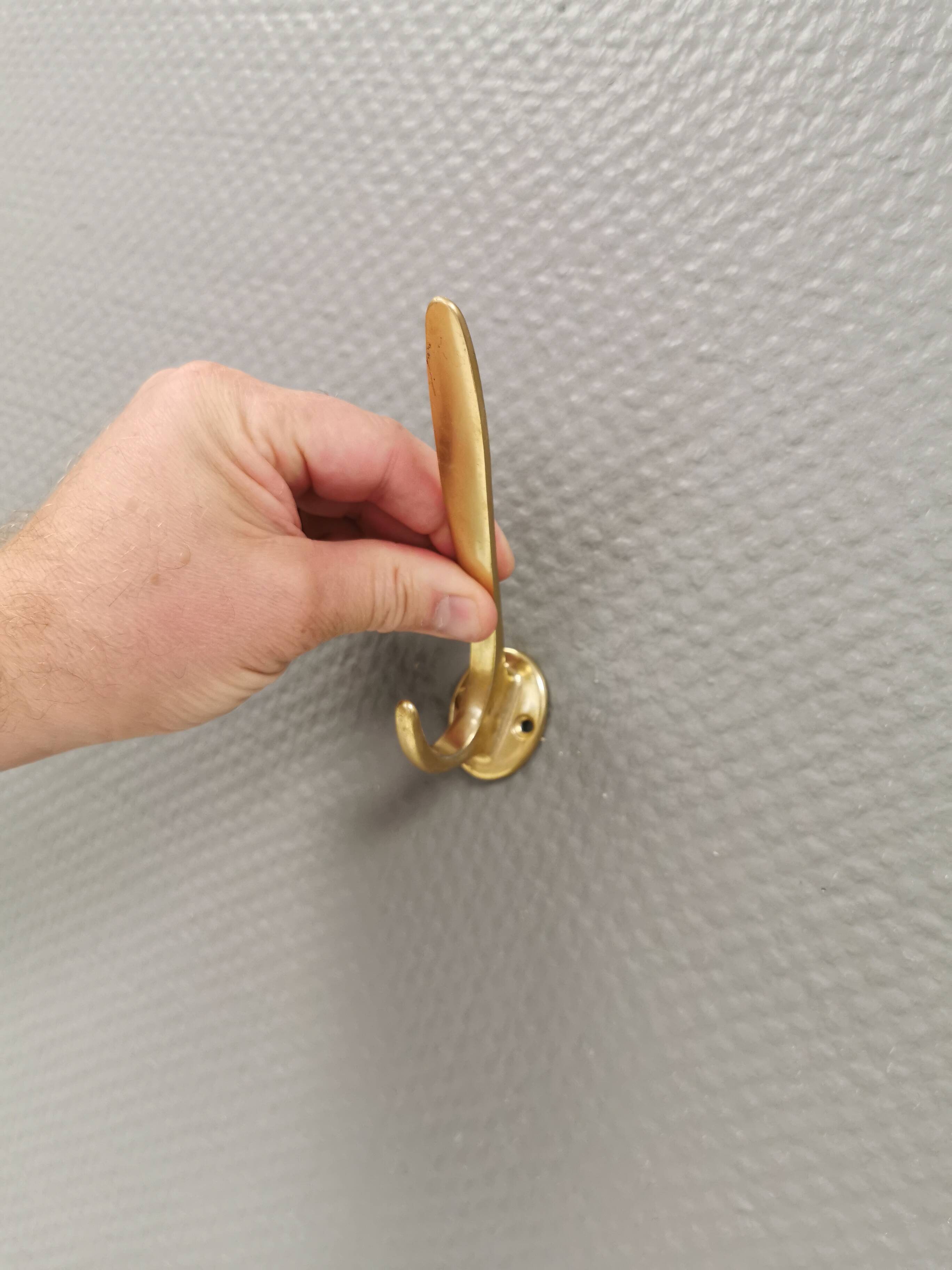 5 beautiful vintage coat hooks for your hallway, Denmark, estimated 1980s.