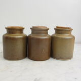 Series of 3 sandstone pots