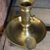 Cellar rat brass push-button candle holder