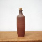 Vintage terracotta bottle, decorative bottle, pottery