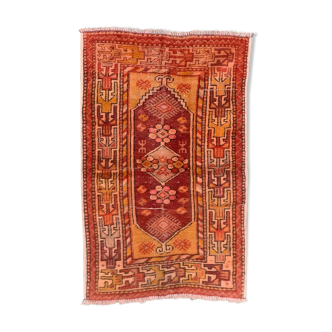 Old turkish oushak rug 140x89 cm vintage