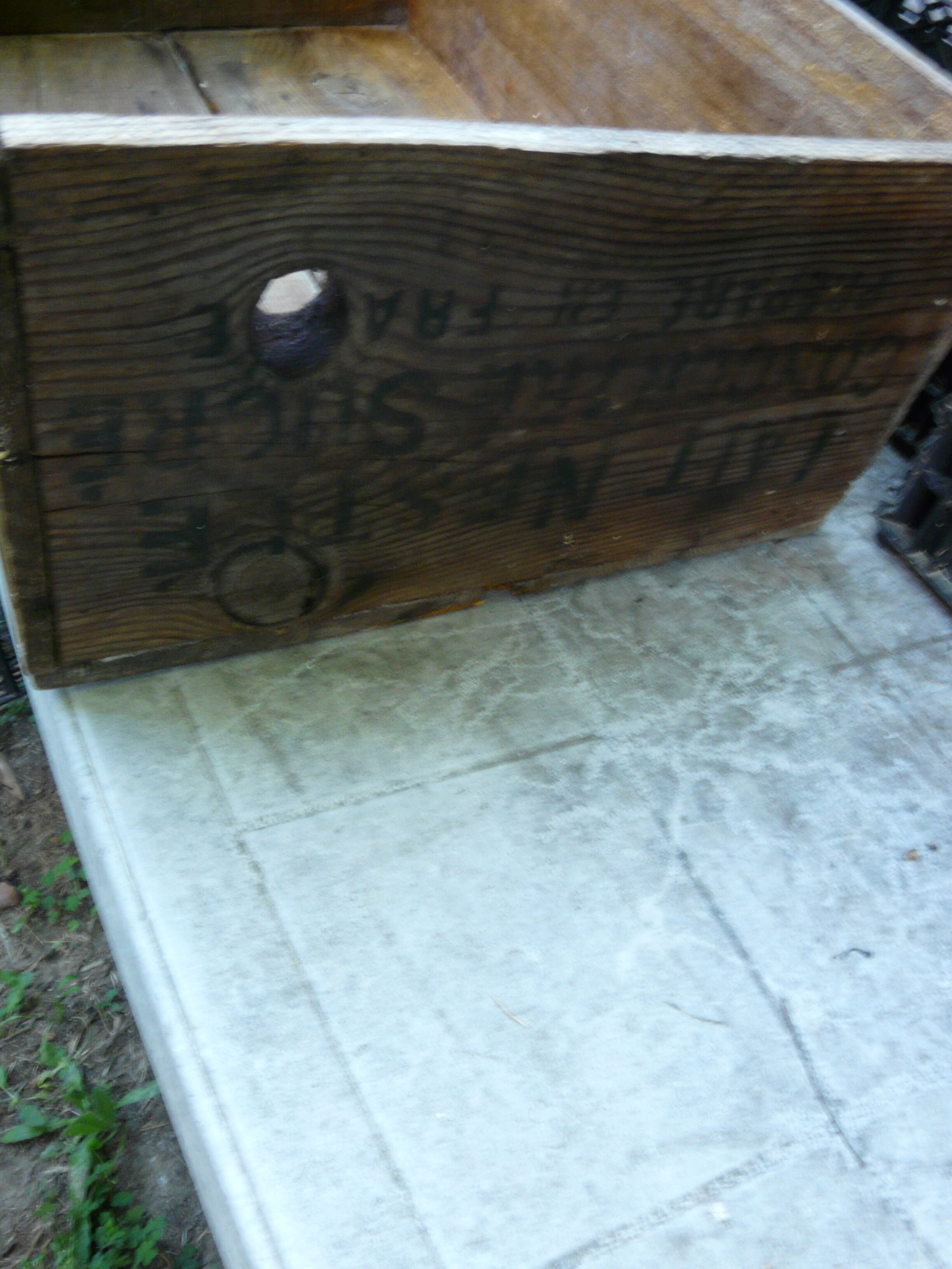 Former Nestlé advertising wooden box