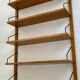 Scandinavian wall-mounted bookcase attributed to Poul Cadovius – 5 wooden shelves