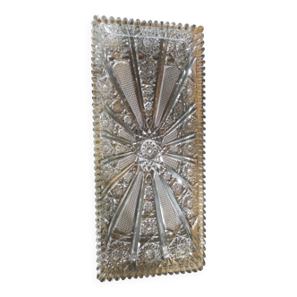 cut crystal serving tray