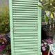 Ancienne persienne bois couleur vert mint