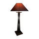 Lampe acajou pied sculpté