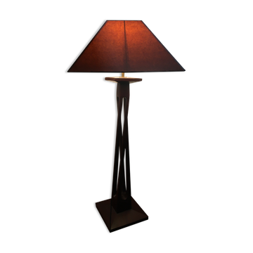 Lampe acajou pied sculpté