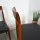 Ensemble design de chaises Lubke en bois de rose 7x